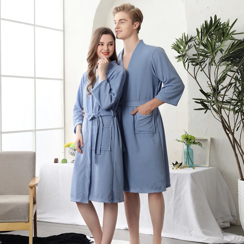 Plus Størrelse Kimono Kjole Bomuld Badekåber Kvinde Nattøj Nightgowns Homewear Pijama Langærmet Kjole Parrets Bære 2020 3