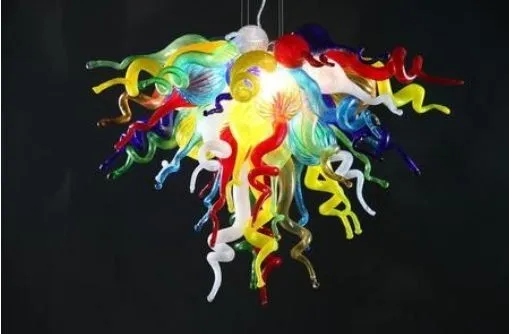 Italiensk Design Flerfarvet Stue Indretning blæst glas Lysekroner af Murano-Glas led lampe 3