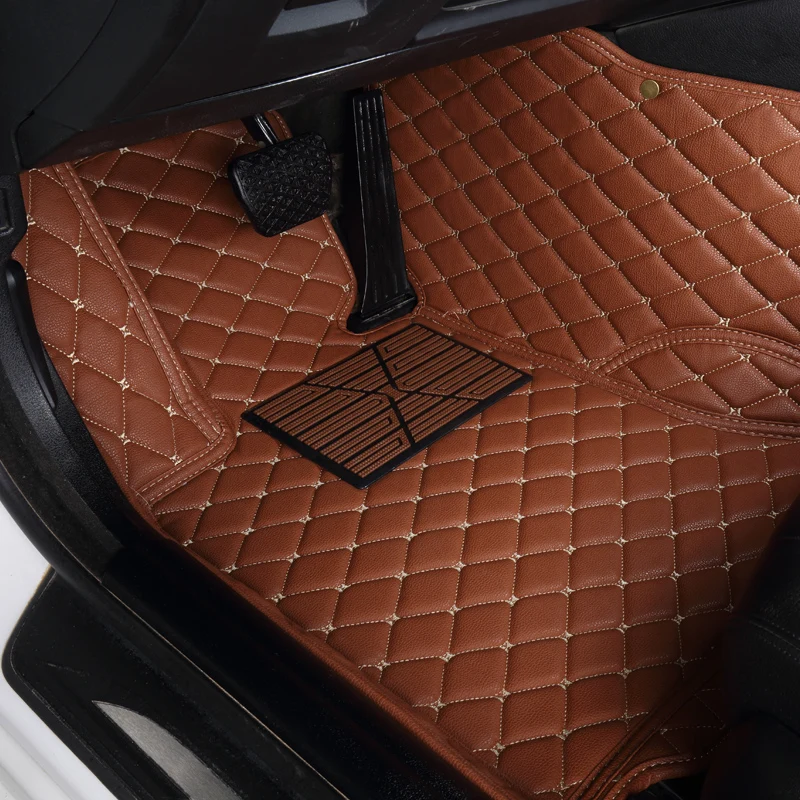 3D car fod måtter luksus læder gulvmåtter for CHEVROLET Evanda Blazer Cruze Captiva 5seat Aveo Impala Camaro Malibu Monte Carlo 3
