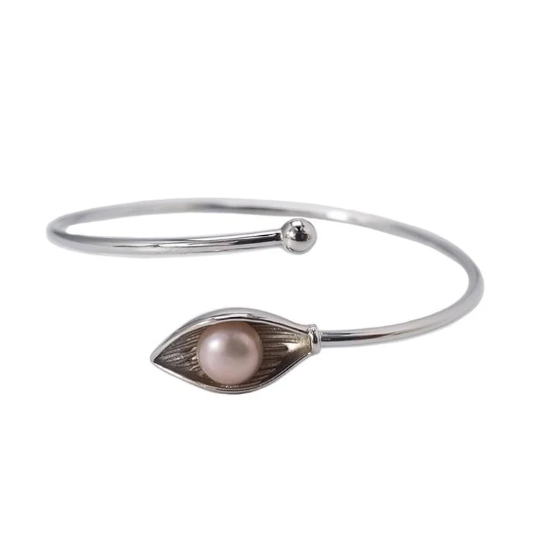 [MeiBaPJ]925 Sterling Sølv Armbånd Naturlige Ferskvands Perle Armbånd til Kvinder Hvid/Pink/Lilla/Sort Mode Charme Smykker 3