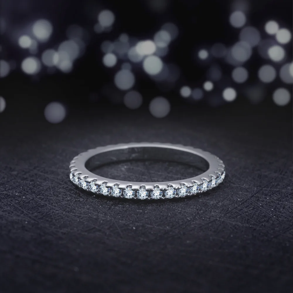 Luksus Østrigske Krystal Finger Evighed Mode kvindelige Ring med AAA Cubic Zirconia Krystal Runde Ringe Bryllup Kvinder Smykker 3