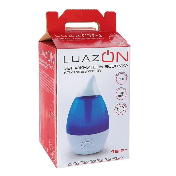 Luftfugter LuazON LHU-04, ultralyd, 2 L, 18 W, hvid-grøn 3