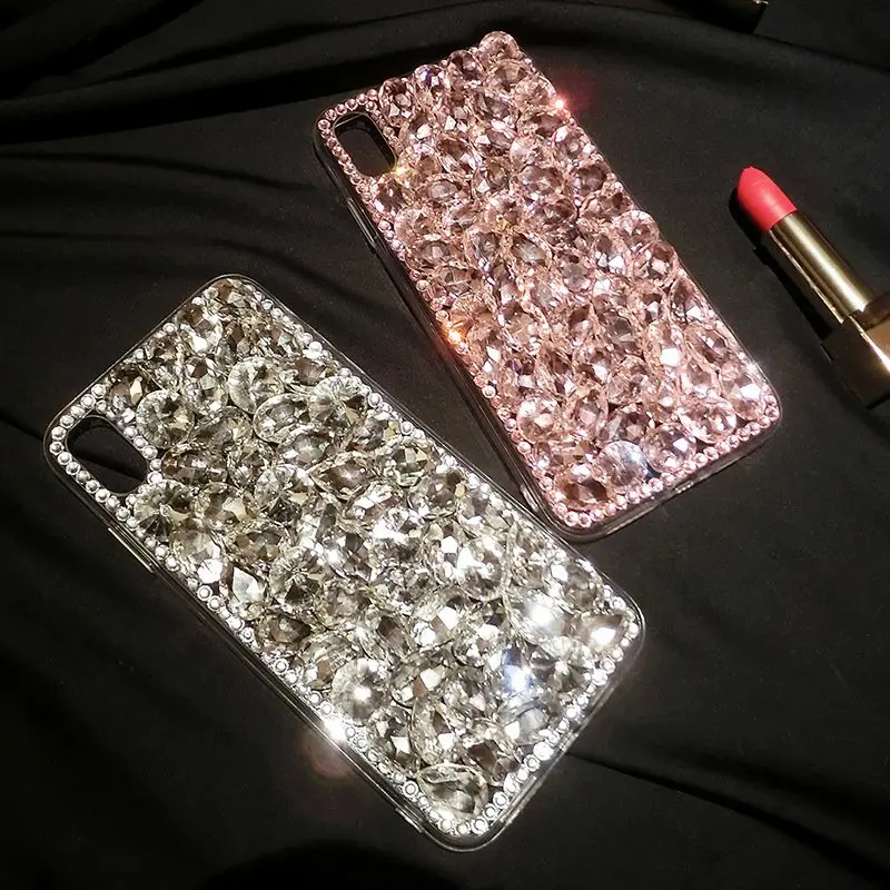 Rhinestone Mode Glitter Diamant Phone Case For Samsung Galaxy A60 A30 A20 A50 A10 A70 A40 A51 4G A80 A90 Dække 3