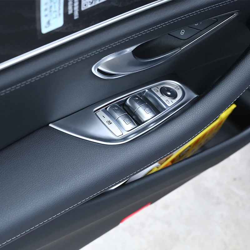 2 Stilarter VENSTRESTYRET Bil Vindue Lift Switch Panel Dækker Trim Passer til Mercedes Benz E-Klasse W213 2016 2017 2018 2019 Bil Tilbehør 3