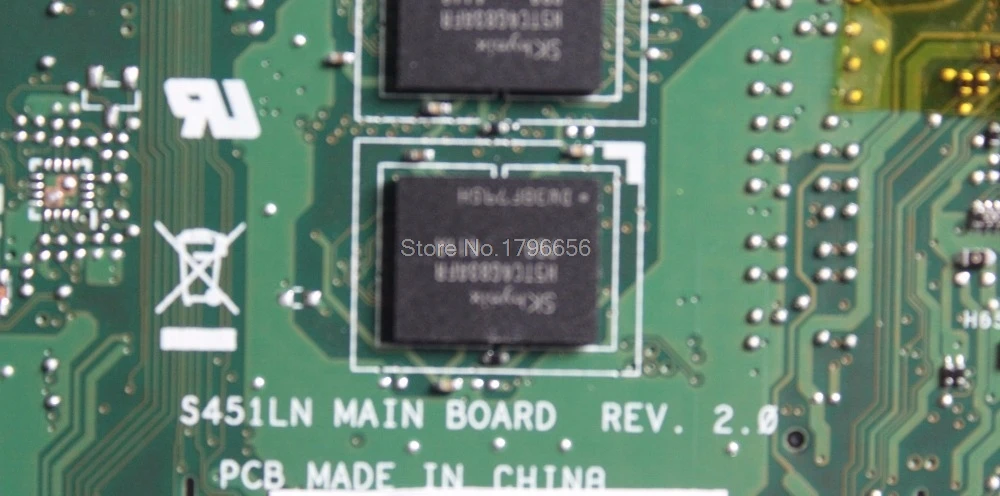 For ASUS S451 S451L V451 V451L S451LN S451LB S451LA Laptop bundkort s451ln bundkort REV2.1 i5-4200u 4GB RAM Testet 3