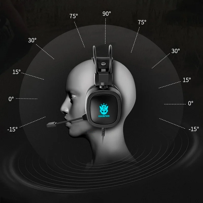 7.1 Gaming Headset Headset med Mikrofon til støjreduktion Rgb Belysning Gaming Headset, der er Egnet til PS4 xbox, PC, Bærbar computer 3