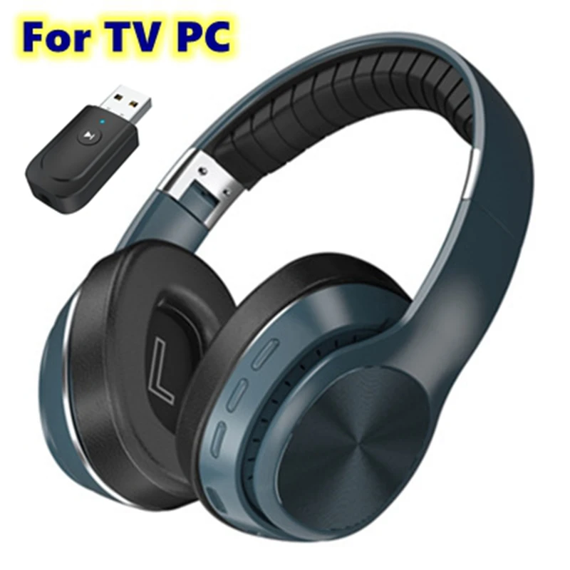 8D Stereo, PC, TV, Trådløs Gamer Hovedtelefoner med Mikrofon & Laptop Tablet-Bluetooth-Sender, 500mAh Gaming Headset Musik Hjelm 3