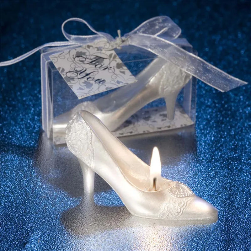 Crystal Shoees Stearinlys, Romantisk Eventyr Askepot Crystal Sko Kreativ Voks Lys Bryllup Valentine ' s Day Home Dekorationer 3