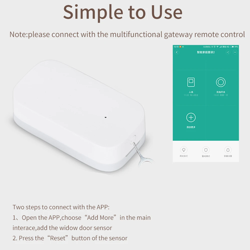 Aqara Dør Vindue Sensor Zigbee Trådløse Gateway Forbindelse realtid Sensing Dør-Sensor Arbejde for Xiaomi Mijia APP Smart Home 3