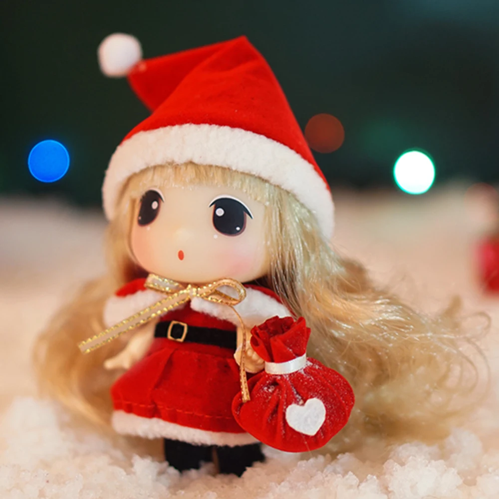 Ddung Dukke Ægte koreansk Tilpasset Toy Prinsesse Dukker BJD Mini Piger Fødselsdagsgave Nøgle Vedhæng Jule Dekoration 9CM 3