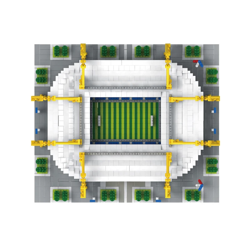 BS World Architecture Signal Iduna Park Stadium Borussia Dortmund Fodbold Club 3D-Model af Små Blokke Legetøj til Drenge Gave 3