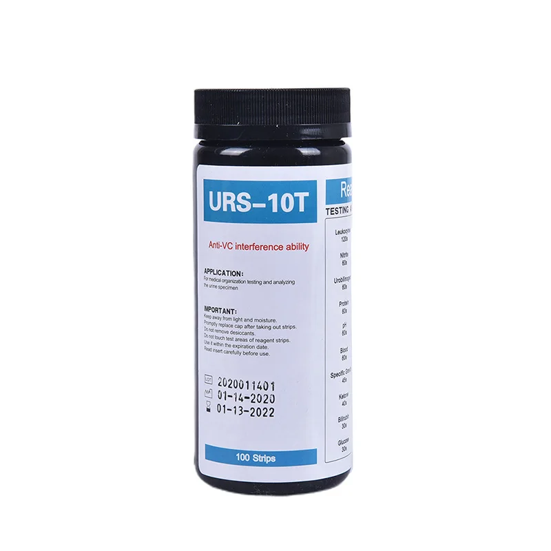 100pcs Strimler URS-10T Reagens Urinanalyse Strimler 10 Parametre Urin Test Strips 3