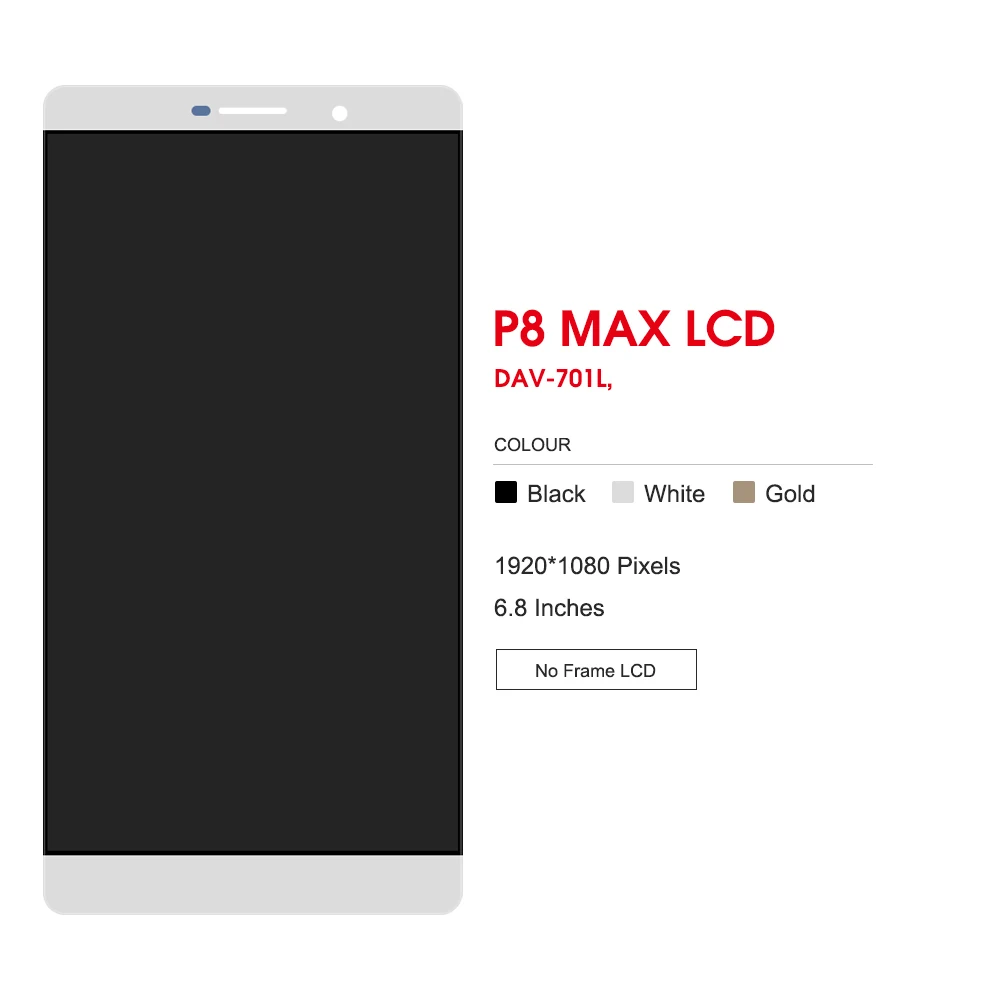 Skærm Til Huawei P8 Max Lcd-Skærm Touch screen Digitizer Assemly Del For Huawei P8Max DAV-703L Touch Skærm 3