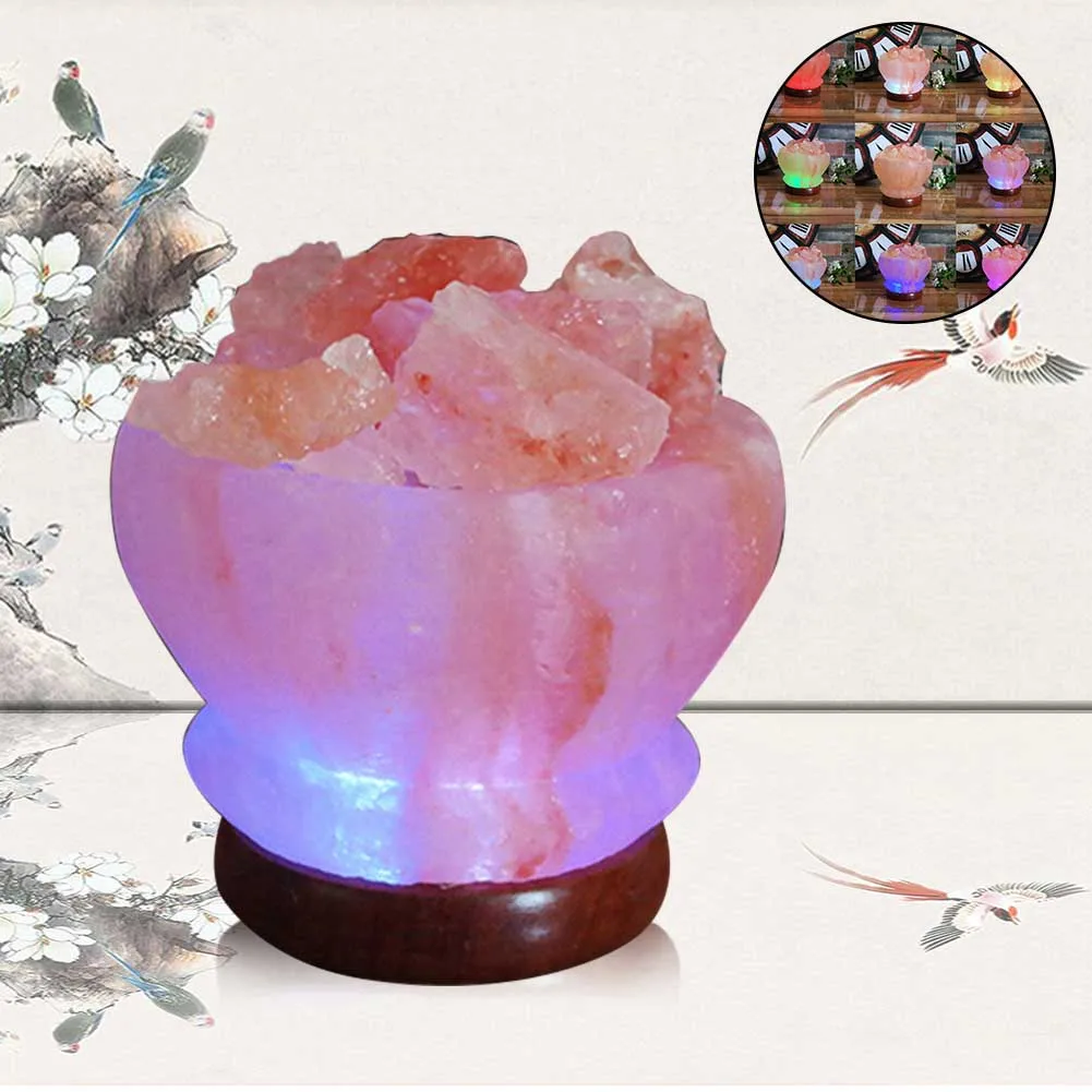Farverige Gave Brand Kurv Soveværelse Salt-Lys Nat Romantisk Himalaya Rock Lava Dekorative Krystal LED-Pære Humør 3