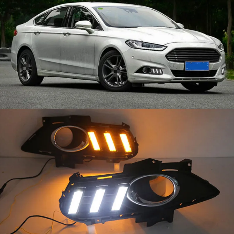 For Ford Mondeo Ford Fusion 2013 2016 Gul Dreje Signal Relæ Vandtæt Bil KØRELYS pære LED Kørelys 3