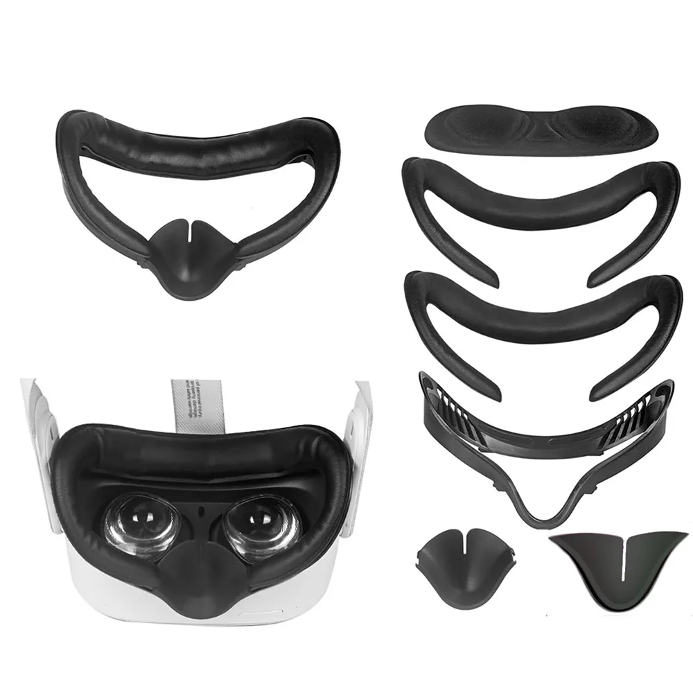Blødt Læder VR Briller Maske Dækning for Oculus quest 2 for Oculus quest 2 Hjelm Sved-bevis Øje Ansigt Maske Dækker Beslag 3