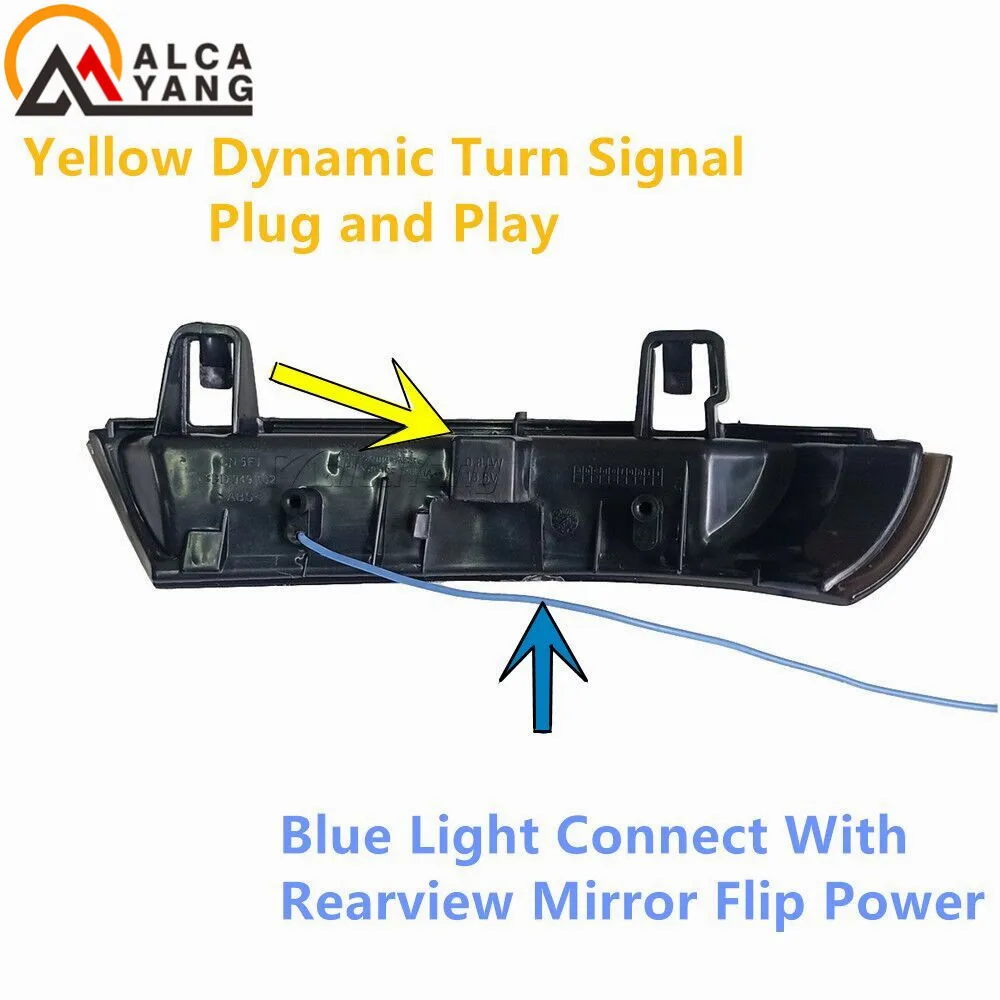 2 pc ' er Dynamiske Turn Signal-LED bakspejlet Indikator Blinker indikatorlampe For Volkswagen VW Golf 5 Jetta MK5 Passat B6 3