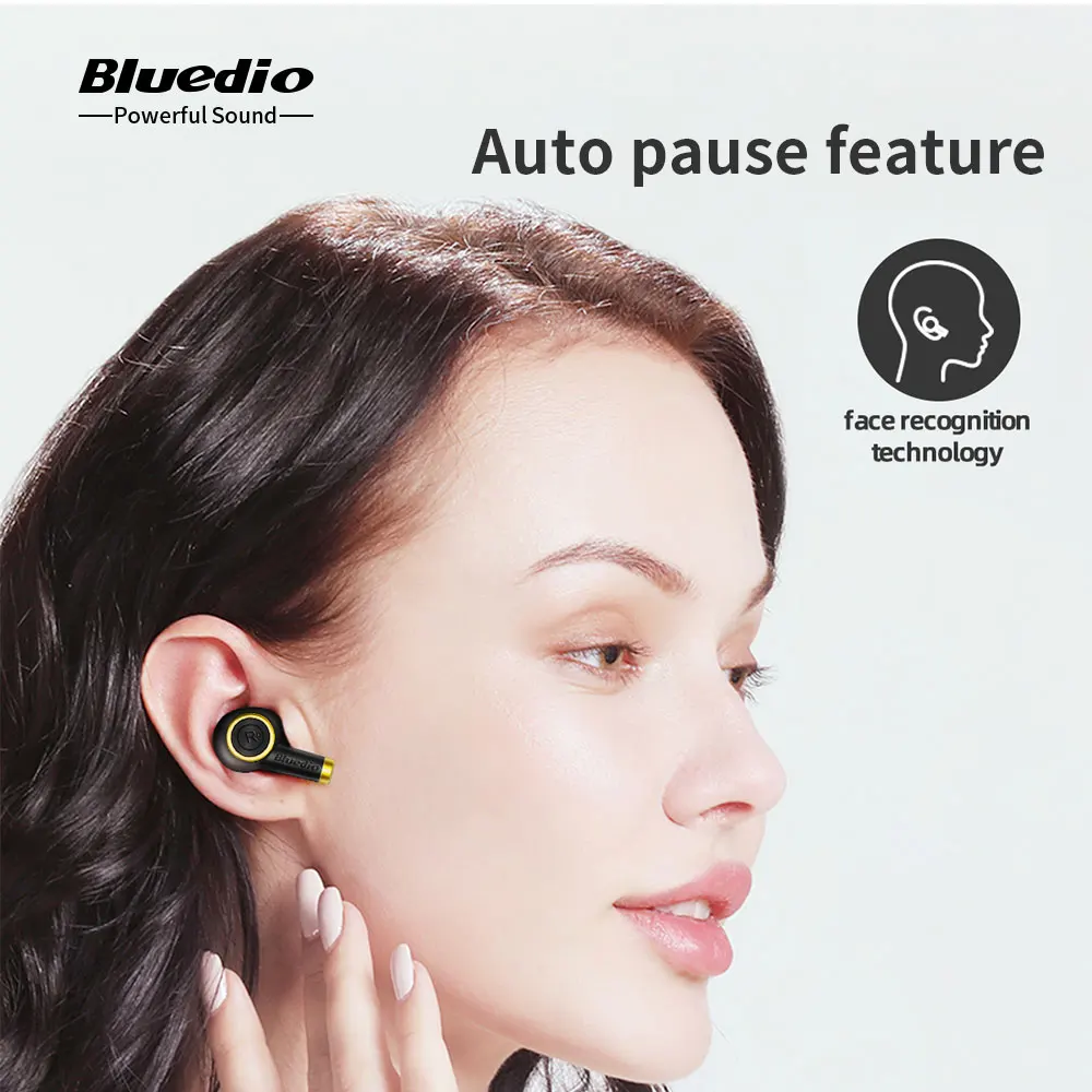 Original Bluedio Partikel TWS Trådløse Bluetooth-Hovedtelefoner 5.0 Øretelefoner Bas Vandtæt Headset Sport Opladning Med Mikrofon 3