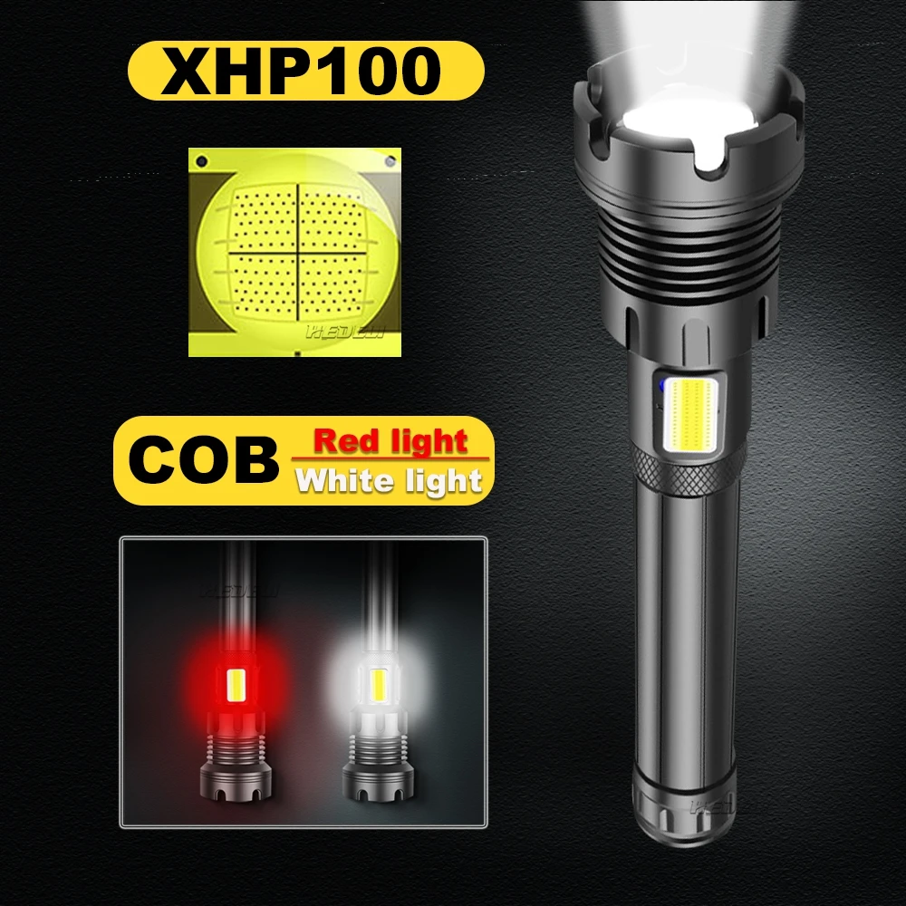 XHP100 Mest Kraftfulde Led-Lommelygte Torch Xhp90 Taktisk Lommelygte 18650 Genopladelige Flash Lys Cree Xhp70.2 Torch Light 3