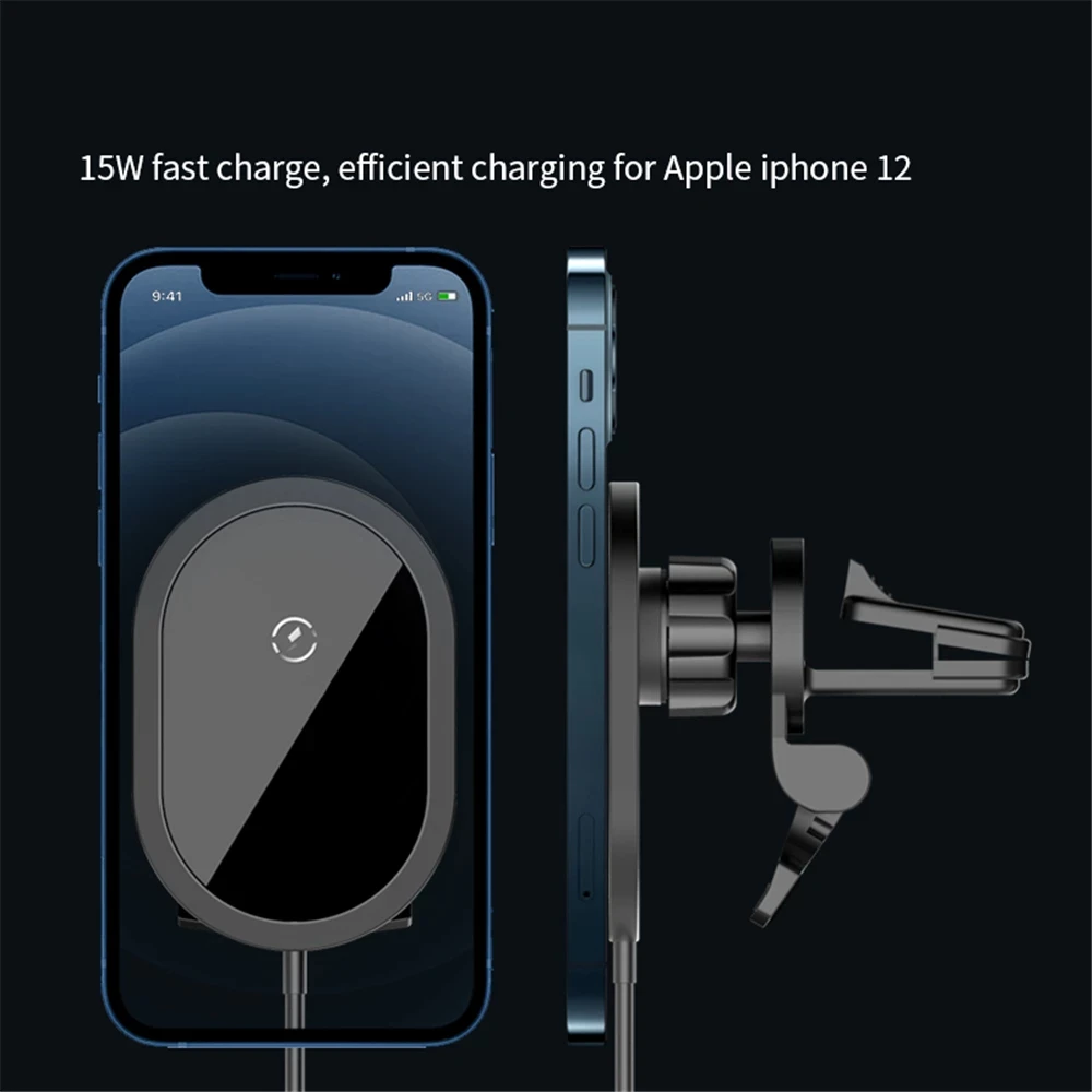 Automatisk 15W Magnetiske Bil Trådløse Oplader Qi Hurtig Opladning Telefon Holder Til iPhone 12 Pro Max Mini XS-XR-X 8 Samsung S20 S10 3