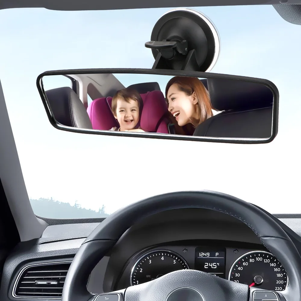 360° Bil Baby Spejl Vidvinkel Panorama bakspejlet Roterer bakspejlet Indvendige førerspejl Justerbar Suge-Kop 3