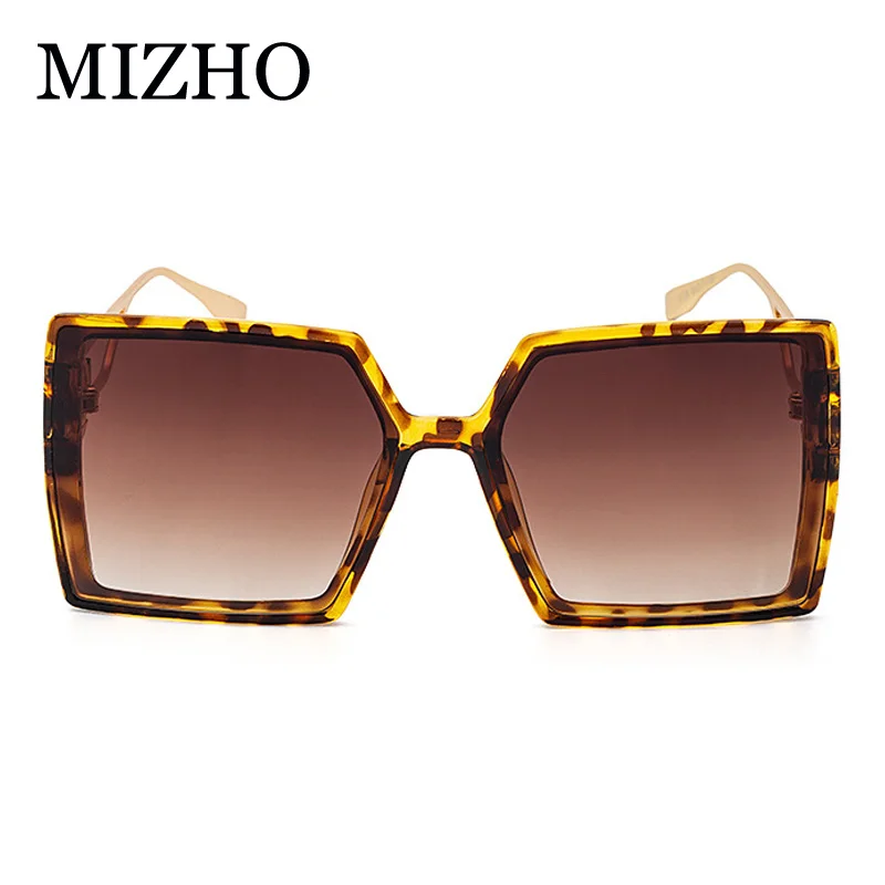 MIZHO Mode Protable Store Firkantede Solbriller Originale Mærke Gradient Design solbriller Kvinder Kendte Overdimensionerede Damer 3