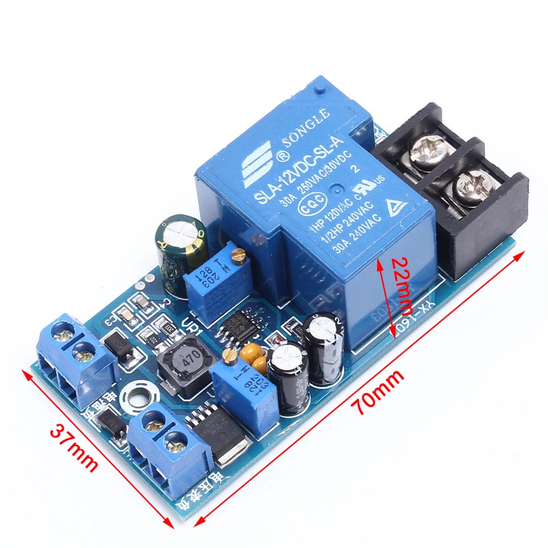12V Batteri Relæ Spænding Regulator, Batteri Automatisk Skifte Modul Power ON/OFF Kontrol Opladning Protection Board 3