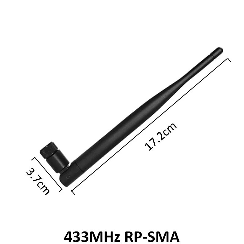 5pcs 433Mhz Antenne 5dbi GSM-433 mhz-RP-SMA-Stik Gummi Lorawan antenne+ 20cm IPX at SMA Male forlængerledning Pigtail Kabel 3