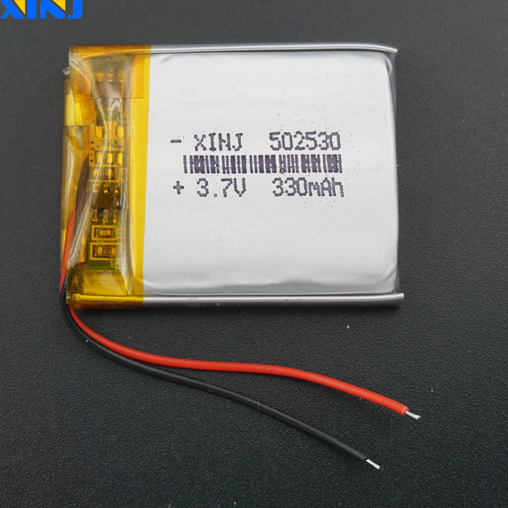XINJ 3,7 V 330 mAh Lithium Polymer Genopladeligt Batteri, Li-Po-Li-ion-502530 For GPS-satellit-Navigation smart ur bluetooth hovedtelefon DIY 3
