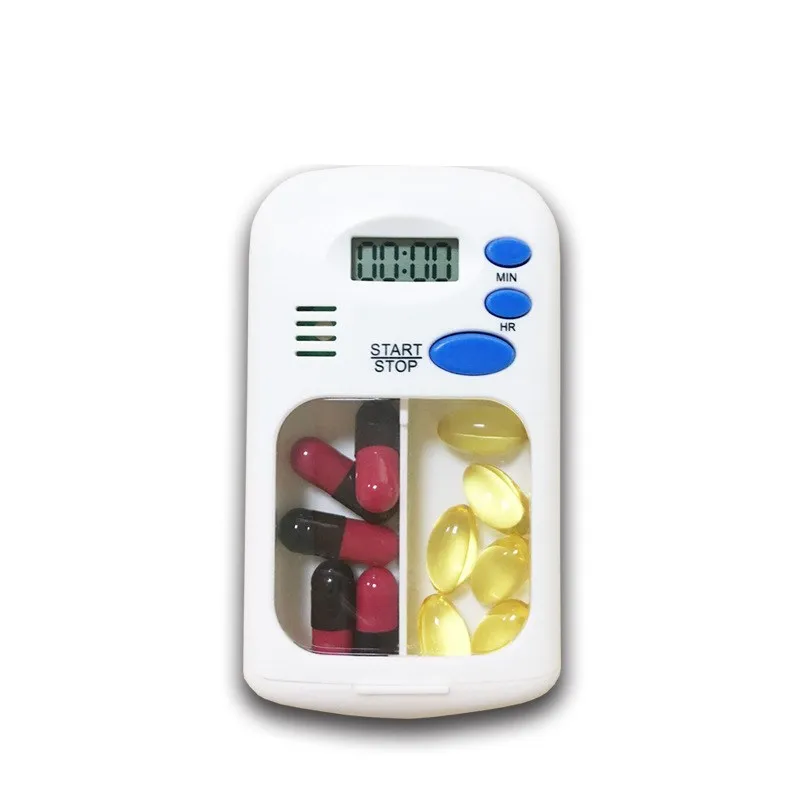 El-Pill Box Alarm Timer Mini Bærbare Dispenser Elektronisk Ur Påmindelse Akut Beskyttelse LED Display First Aid Kit 3