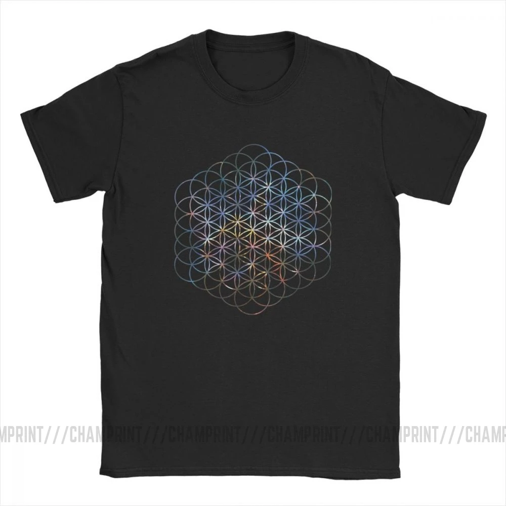 Carina-Tågen Blomsten Af Liv Mænds T-Shirts Hellig Geometri Magic Mandala Sjove t-Shirt kortærmet T-Shirt i Bomuld Plus Størrelse 3