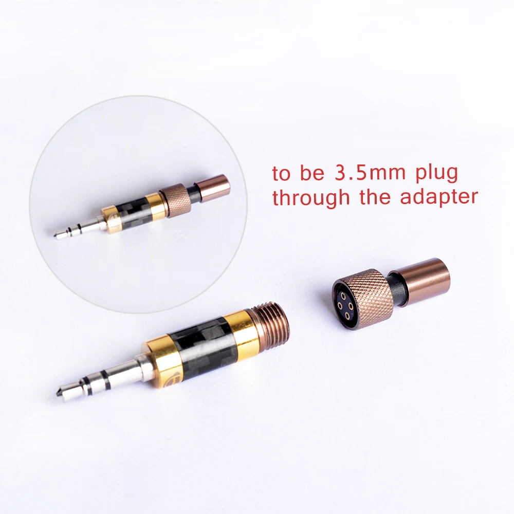 OKCSC AWESOME rhodineret Stik Sæt 4.4 mm 3.5 mm 2.5 mm Afbalanceret Lyd 4PIN Kvinde 3-i-1 DIY HIFI Earhone Kabel Kits Tilpasse 3