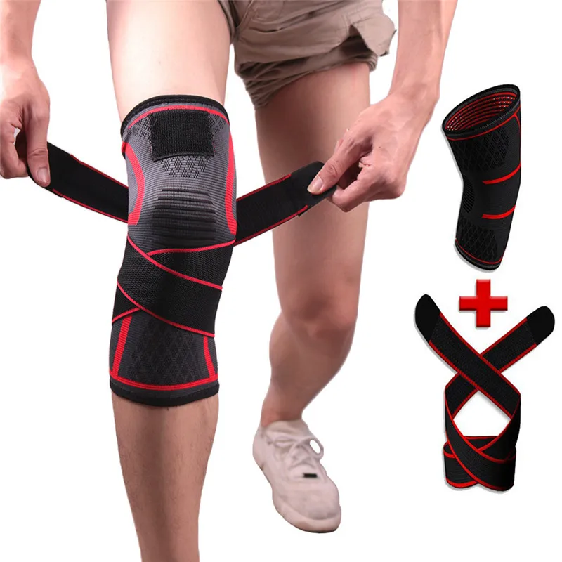 LISM nye sports benbeskyttere komprimering bæltet strikket justerbar badminton kører trænings-og benbeskyttere udendørs klatring benbeskyttere 3