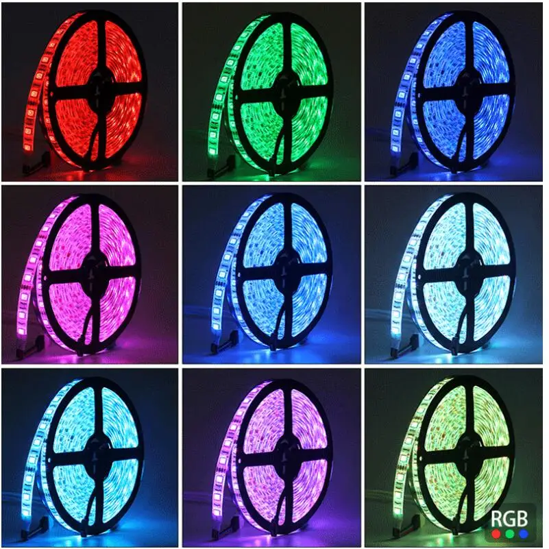 RGB LED Strip Lights 20M SMD5050 Fleksibel RGB LED Bånd Lys, 5M, 10M, 15M Tape Diode 12V 24V Music SYNC Controller Belysning i Hjemmet 3