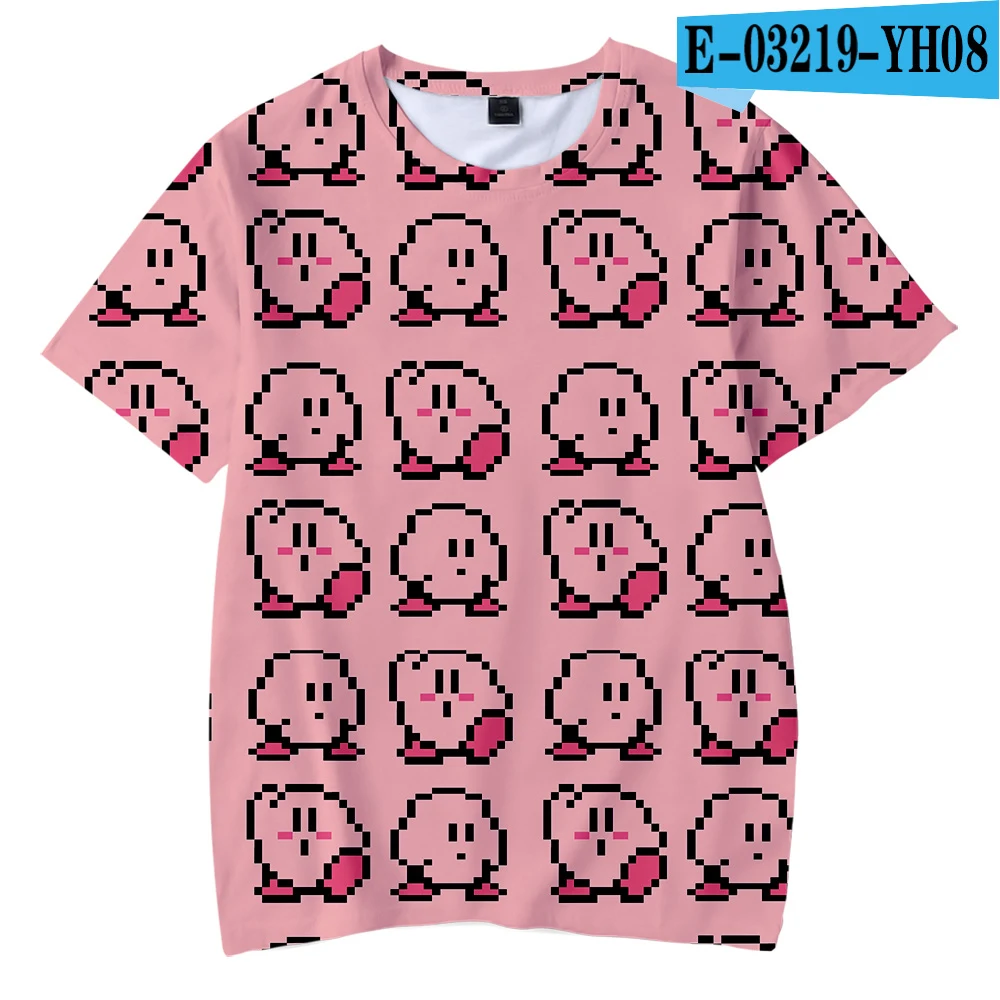 Sommer Børn Casual t-shirt Kirby Kids 3D-t-shirt Tegnefilm Søde Harajuku Kirby Mode Dreng Pige Pop Top 3D Børn, Korte Ærmer 3