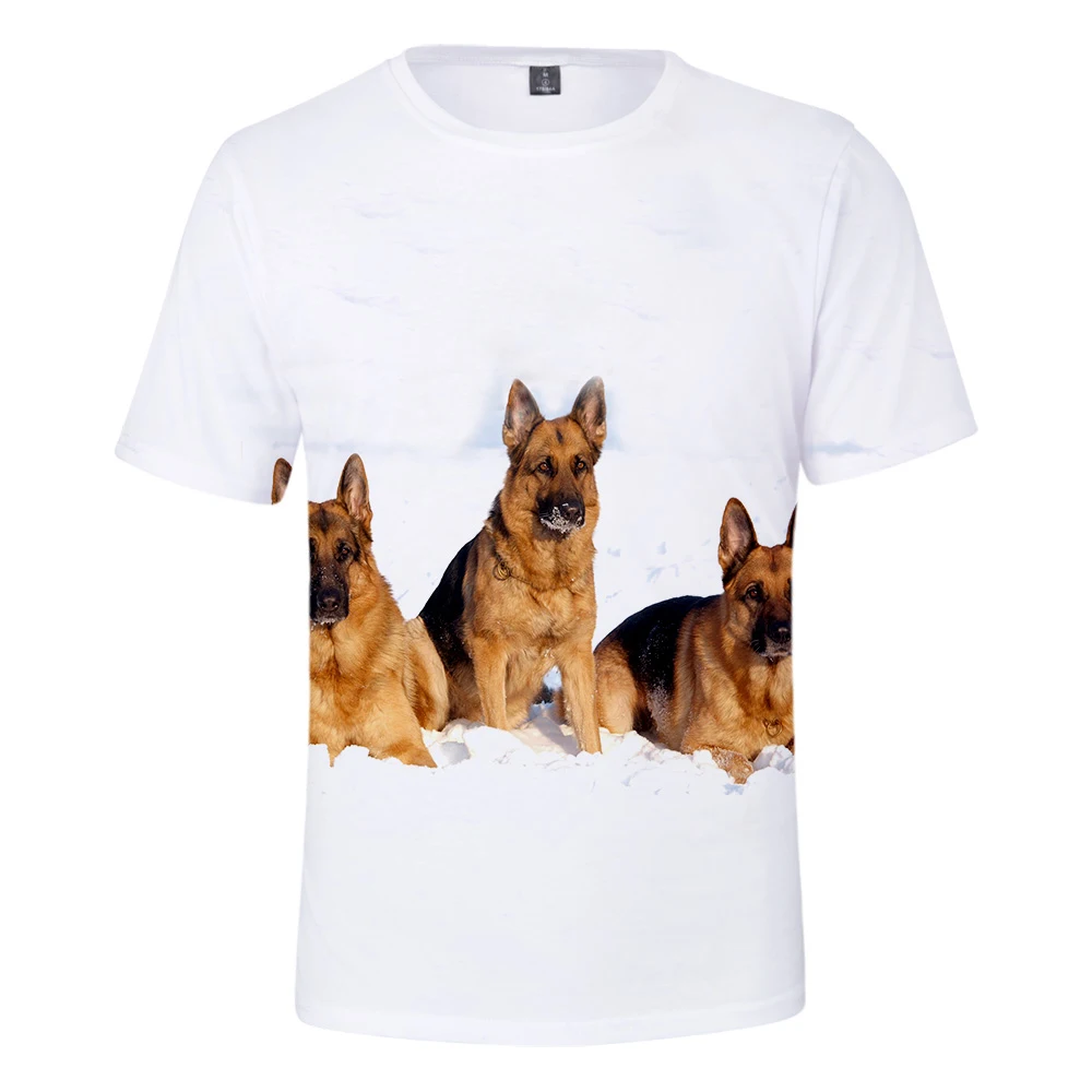 Personlighed t-shirt 3D-Print tyske Shepherd T-shirt Mænd/Kvinder Sød Hund Tøj Ung Sommer Mode tyske Shepherd T-shirt 3