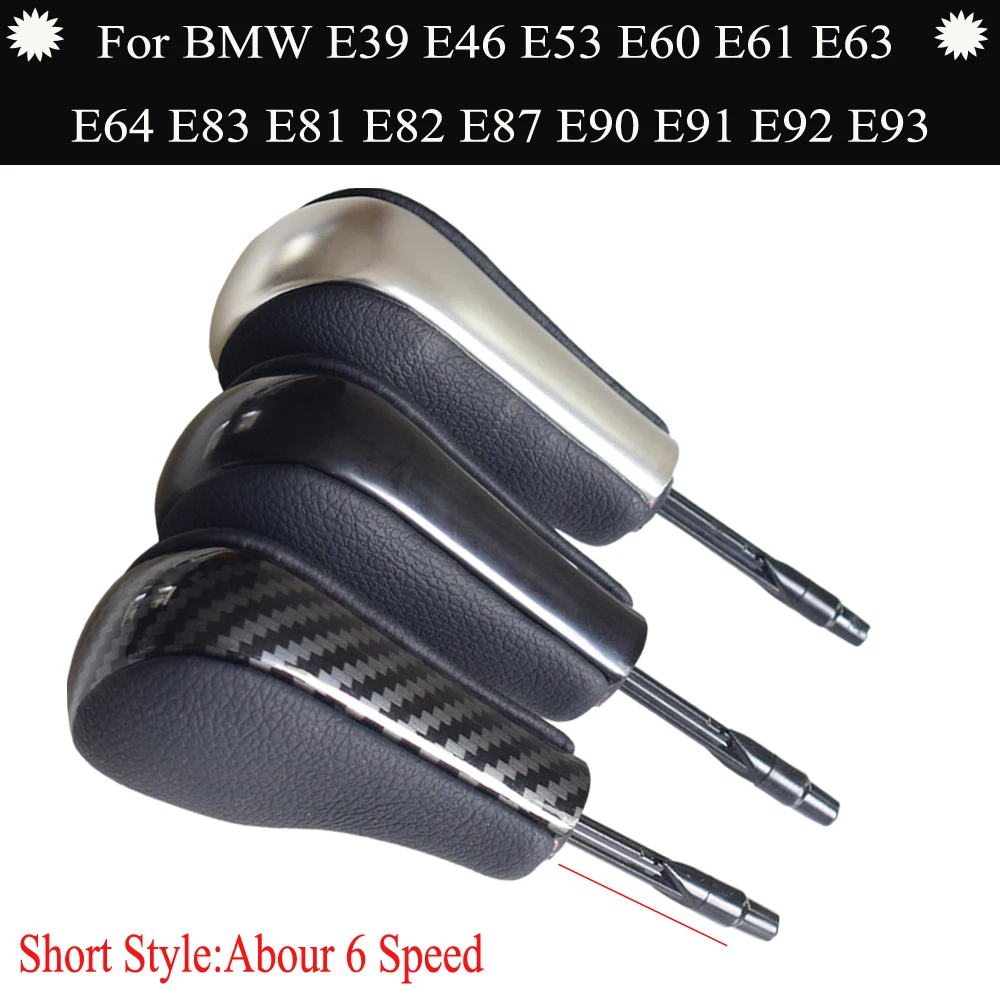 Bil Styling Til BMW E39 E46 E53 E60 E61 E63, E64 E83 E81 E82 E87 E90 E91 E92 Automatisk Bil Carbon fiber Gear Knop Håndtaget Shifter 3