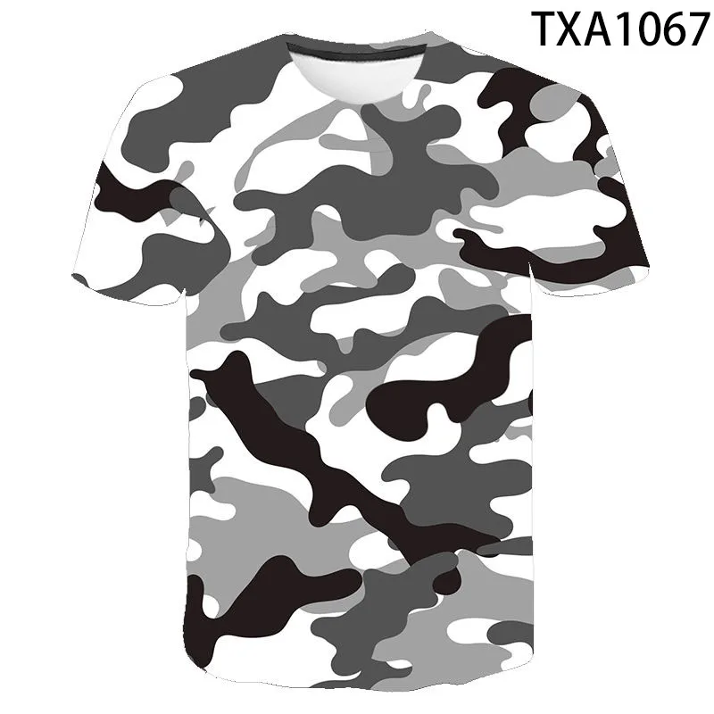 2020 Sommer Cool 3D Printet Militær Camouflage T-Shirt Mænd, Kvinder, Børn, kortærmet T-shirt Brand Toppe Dreng Pige Kids Tee 3