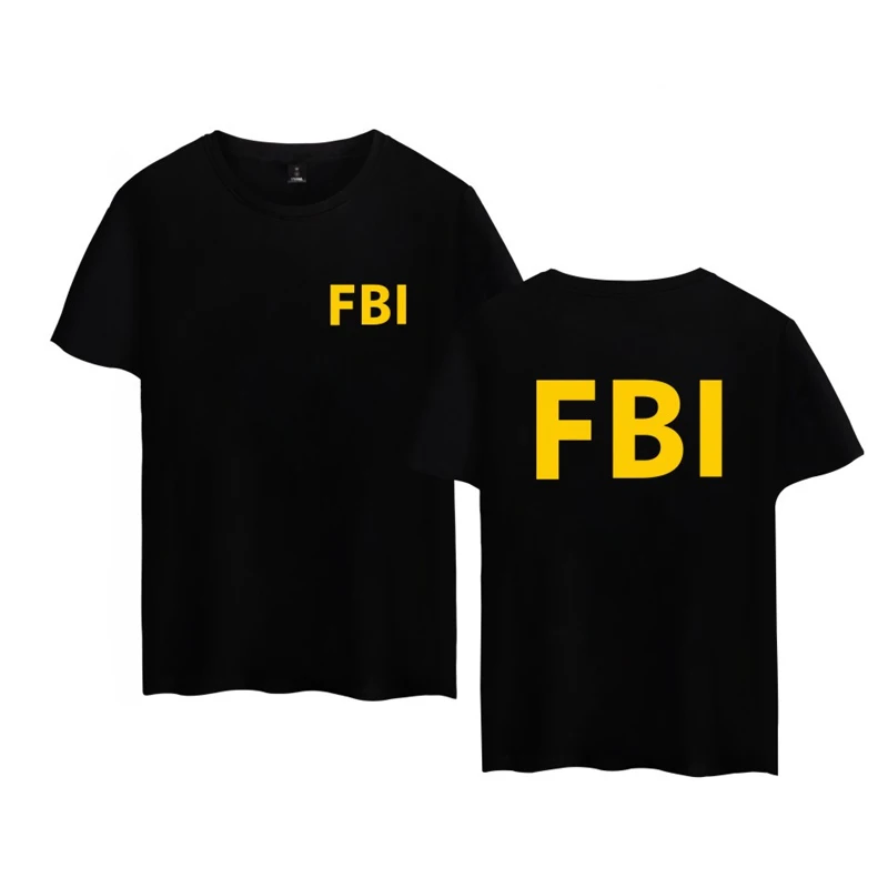 LUCKYFRIDAYF Sommer Mode Sport T-Shirt FBI Brev Print mænd, kvinder t-shirts med Rund Hals kortærmet T-shirt t-Shirt Toppe 4XL 3