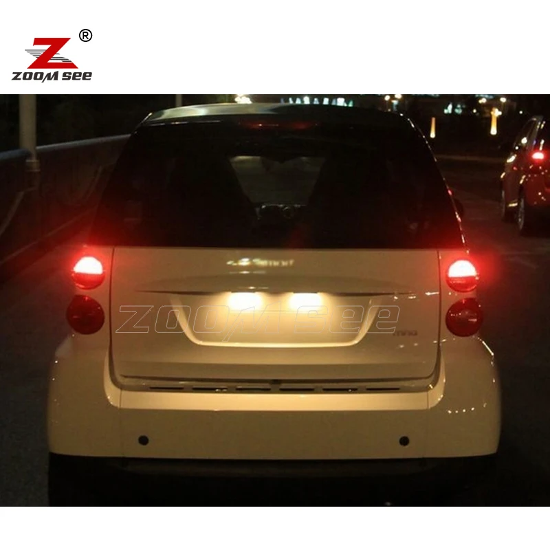 Bilen LED Nummerplade Pære + LED Indvendige Dome Kort Indendørs Kuffert Lys for Smart Fortwo for Forfour 1998 til 2004 2018 2019 2020 3