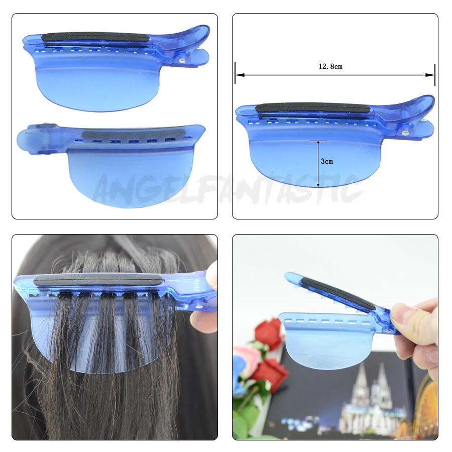 Engros-2stk 2 I 1 varmeisolering Beskytter Shield+Skæring Hår Klip til Frisører Salon Pro Tools for Hair Extension 3