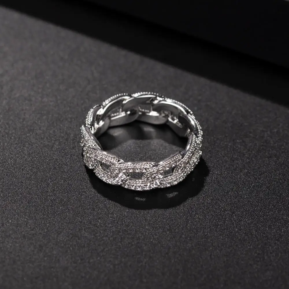 Dubai Kvinders Anillo Enkelte Hollowкольцо Sølv Ring Kvinders Lukkede Fuld Diamant Micro Sæt Zircon Ring Smykker 3
