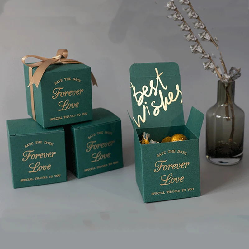 Nye Pladsen for Evigt Kærlighed gaveæske Bryllup Favoriserer og Gaver Candy Box Emballage Gave Poser til Gæsterne Bryllup Dekoration 3