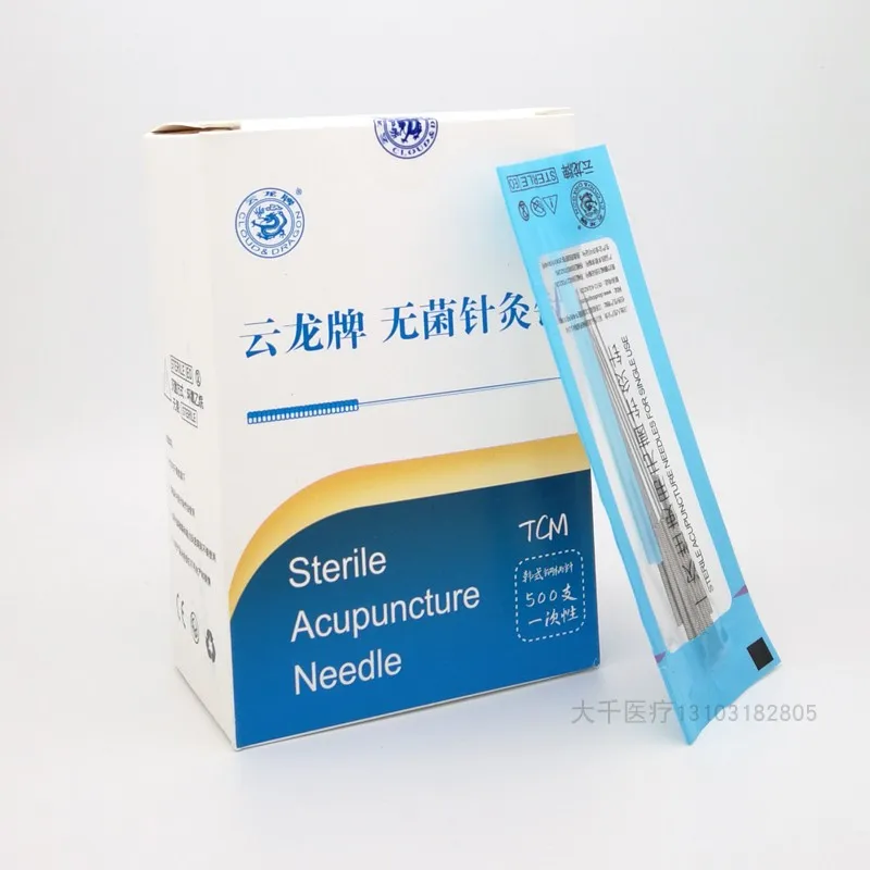 500 stk 0.16/18/25/30/35/40mm Yunlong sterilt akupunktur nål fladskærms håndtere massage nål 3