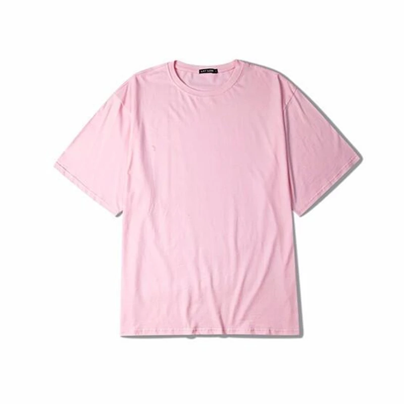 Sommeren 2020 overdimensionerede bomuld t-shirt mænd streetwear hip hop t-shirt kvinder harajuku solid farve half sleeve casual mandlige t-shirts toppe 3