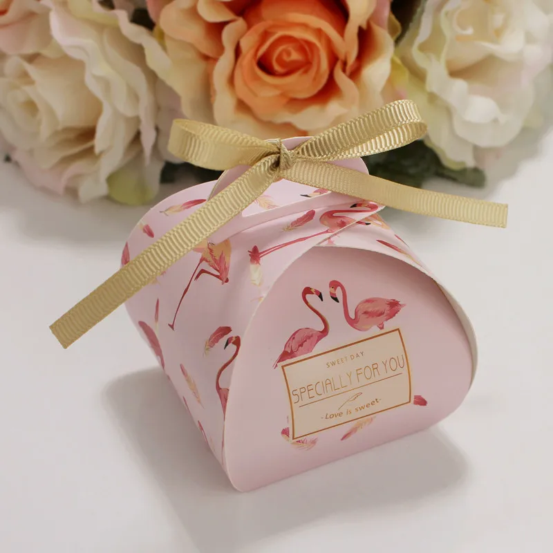 Flerfarvet Bryllup Fordel og Gave Æsker af Papir Candy Box Kage Emballage Gaver Poser til Baby Shower, Fødselsdag Part Forsyninger 3
