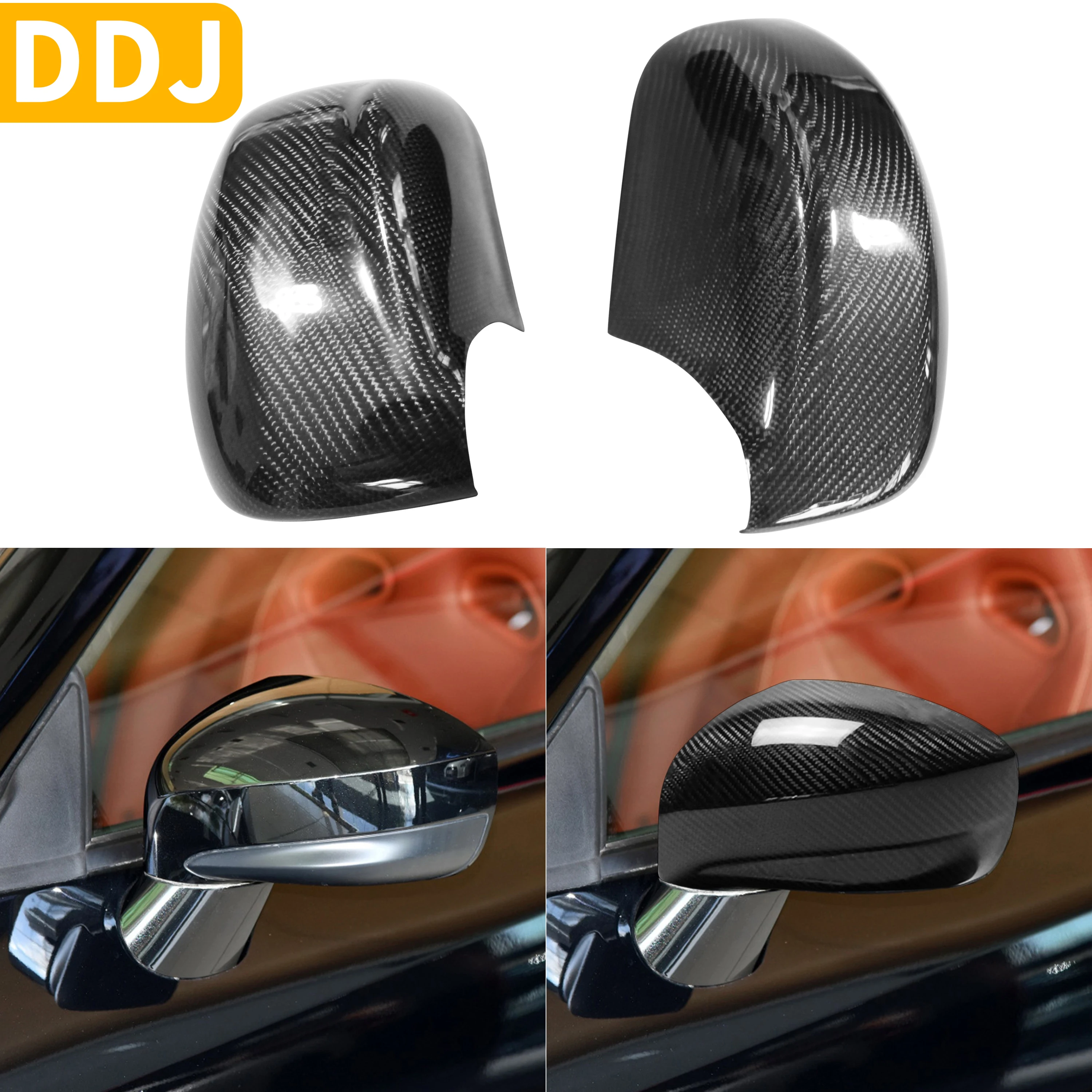 For Nissan GTR R35 2008-2016 Carbon Fiber Rear View Mirror Cover Caps Protector Sæt Døren sidefløjene Modificeret Bil Tilbehør 3