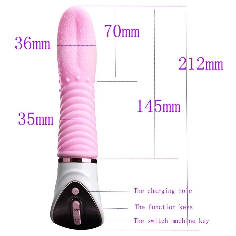 Sexy Sexy Dildo Tunge Vibrator Kvindelige Onani Klitoris Stimulator Oralsex, G-Spot Vibrerende Massager Kvindelige Voksen Sex Legetøj 3