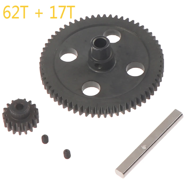 Diff Gear 62T Reduktion & 17T Tandhjul Motor Gear 0015 0088 For WLtoys 12428 3