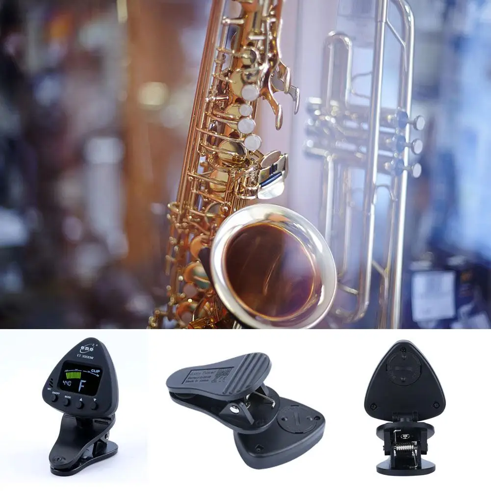 ENO ET3000W Fløjte Tuner blæseinstrumenter Tuner Understøtter Mic & Clip-on Tuning Tilstande for Saxofon, Klarinet, Trompet, Fløjte 3